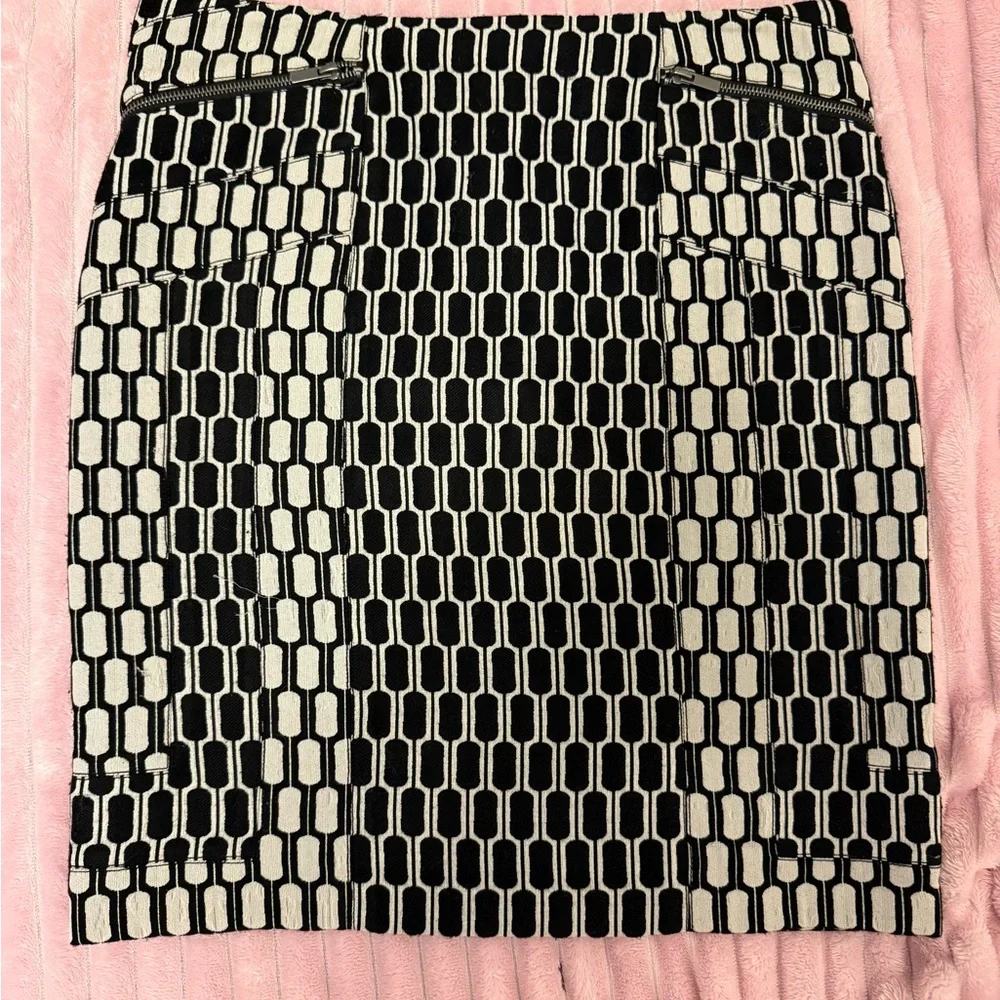 Diane Von Furstenberg sophisticated Black and White Pencil Skirt - Picture 1 of 4